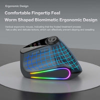 Ergonomic gaming mouse showcasing a comfortable fingertip feel and worm-shaped design for better control and convenience.