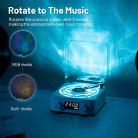 mini Bluetooth speaker with romantic lighting effect rotating to the music in RGB and soft modes.