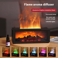 Flame Aromatherapy Diffuser 3D Fireplace Essential Oil Diffuser