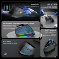 Ergonomic gaming mouse featuring a worm-shaped biomimetic design and multifunctional controls for comfortable gaming.