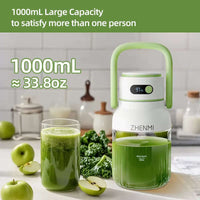 Portable Blender – 33oz Juicer Cup with 500ml Blending Jar, USB-C Rechargeable, 18000 RPM Ice Crushing for Smoothies & Gym