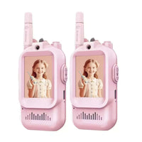 2PCS Video Walkie Talkies for Kids Rechargeable – Toddler Walkie Talkie with HD Camera, 2.0" Screen, Long Range for Camping & Travel, Birthday Gift Ages 3-12