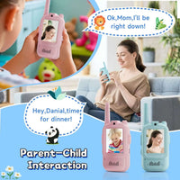 2PCS Video Walkie Talkies for Kids Rechargeable – Toddler Walkie Talkie with HD Camera, 2.0" Screen, Long Range for Camping & Travel, Birthday Gift Ages 3-12