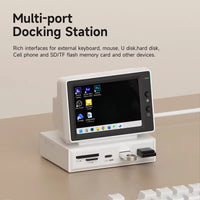  AIDA64 sensor panel Multi-port docking station with display, featuring ports for keyboard, mouse, U disk, and more.