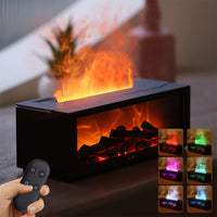 Flame Aromatherapy Diffuser 3D Fireplace Essential Oil Diffuser