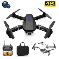 4K camera drone E88 Pro with folding design, Wi-Fi FPV, and HD camera in a complete package including controller and carry case.