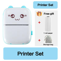 Bluetooth label printer printer set with free gift, roll of paper, and storage bag.