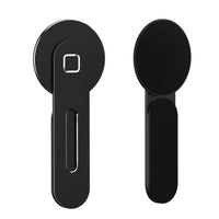 Magnetic phone holder design with a sleek black finish, showcasing its dual orientation and fast charging feature.