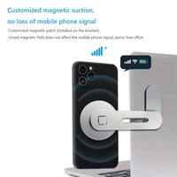 Magnetic phone holder with customized magnetic suction and no loss of mobile phone signal.